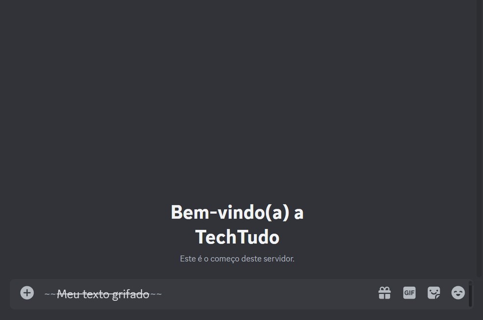 Texto grifado no Discord — Foto: Reprodução/Róbson Martins