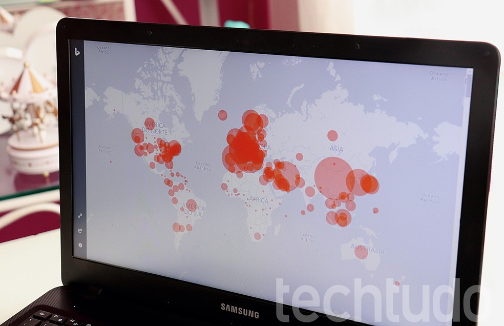 Mapa do coronavírus no mundo: sites mostram casos confirmados em tempo real — Foto: Ana Letícia Loubak/TechTudo