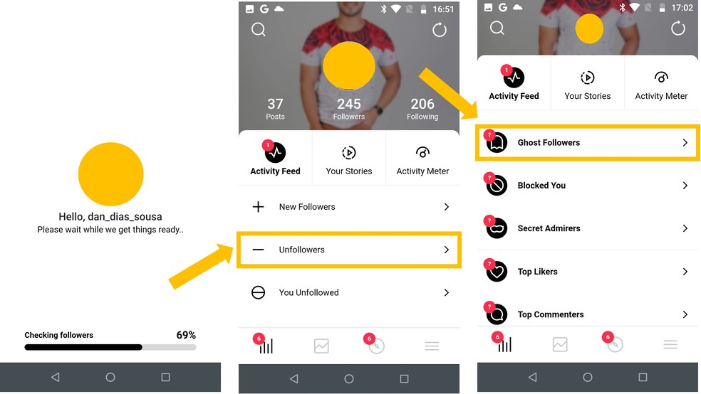 Passo a passo de instalação do FollowMeter for Instagram — Foto: Reprodução/Danilo Sousa