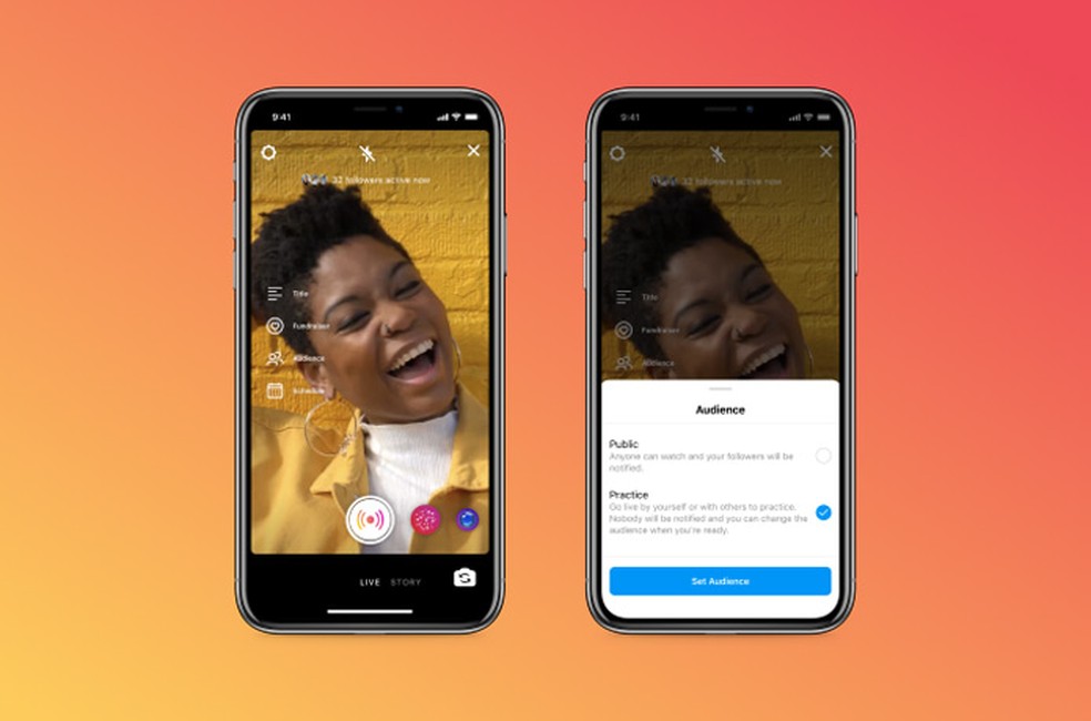 Criadores de conteúdo do Instagram podem testar a qualidade dos recursos antes de transmitir ao vivo para todos os seguidores — Foto: Divulgação/Instagram