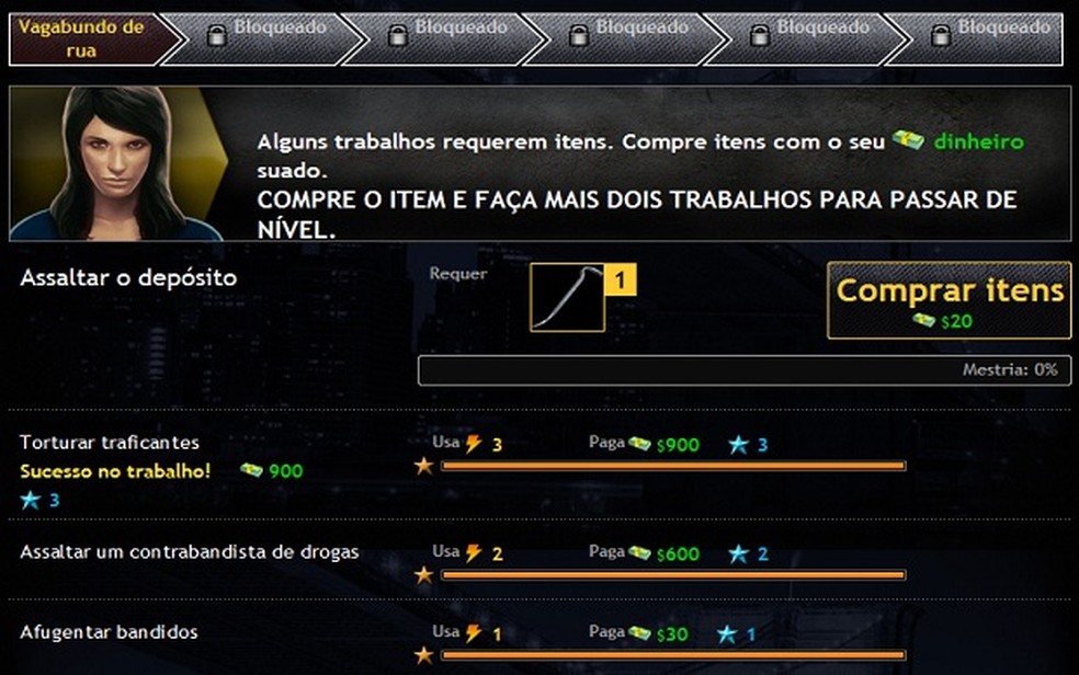 Comprando itens no Mafia Wars (Foto: Reprodução) — Foto: TechTudo