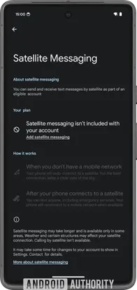 Android 15 pode permitir envio de mensagens de texto via satélite