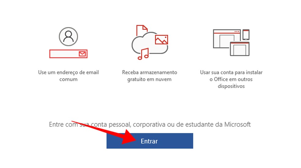 Faça login para atrelar o Office a uma assinatura do Office 365 — Foto: Reprodução/Paulo Alves