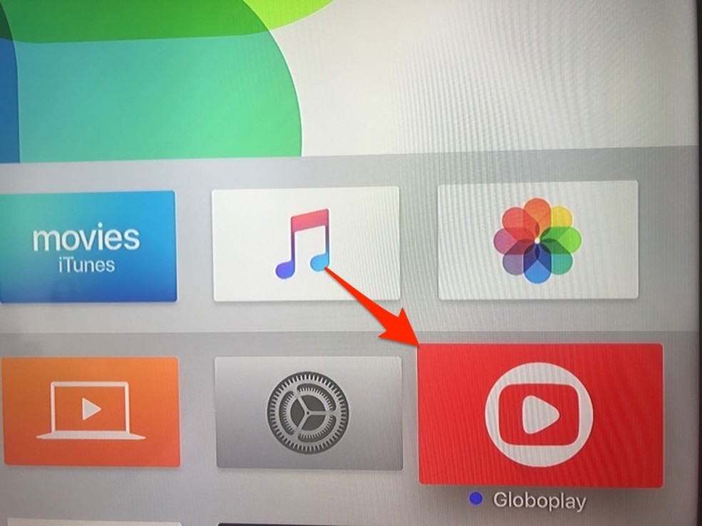 Abra o aplicativo Globoplay na Apple TV — Foto: Reprodução/Marvin Costa