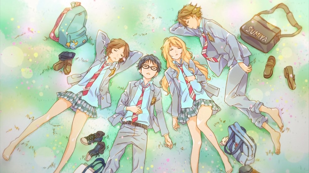 A série de drama romântico Your Lie In April tem direção de Kyōhei Ishiguro — Foto: Divulgação/A-1 Pictures