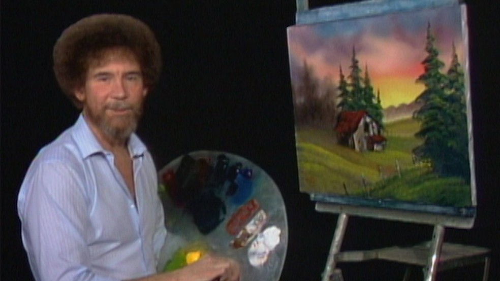 Falecido em 1995, o pintor Bob Ross foi introduzido à nova geração graças à Twitch — Foto: Reprodução/Prime Video