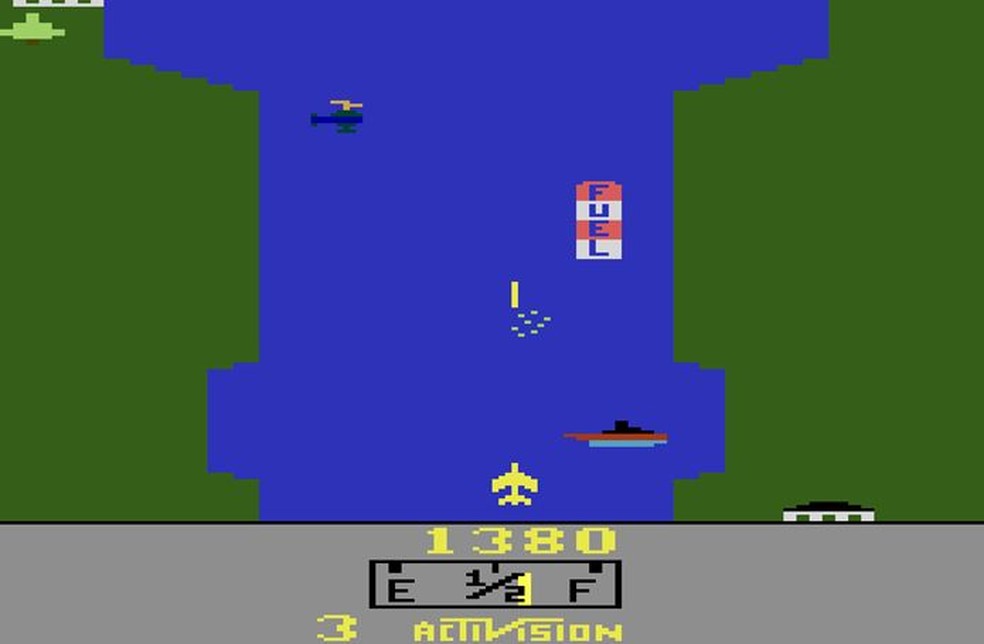 Clássico do Atari, River Raid ainda hoje é lembrado com carinho pelos gamers — Foto:  Reprodução / VintageComputing.com