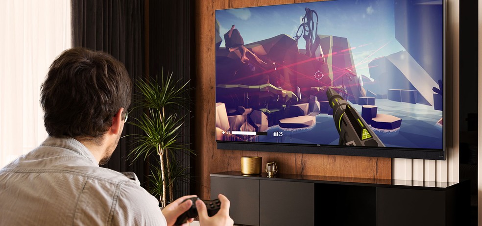 Novos modelos de smart TV da TCL focam em experiência com games  — Foto: Divulgação/TCL 