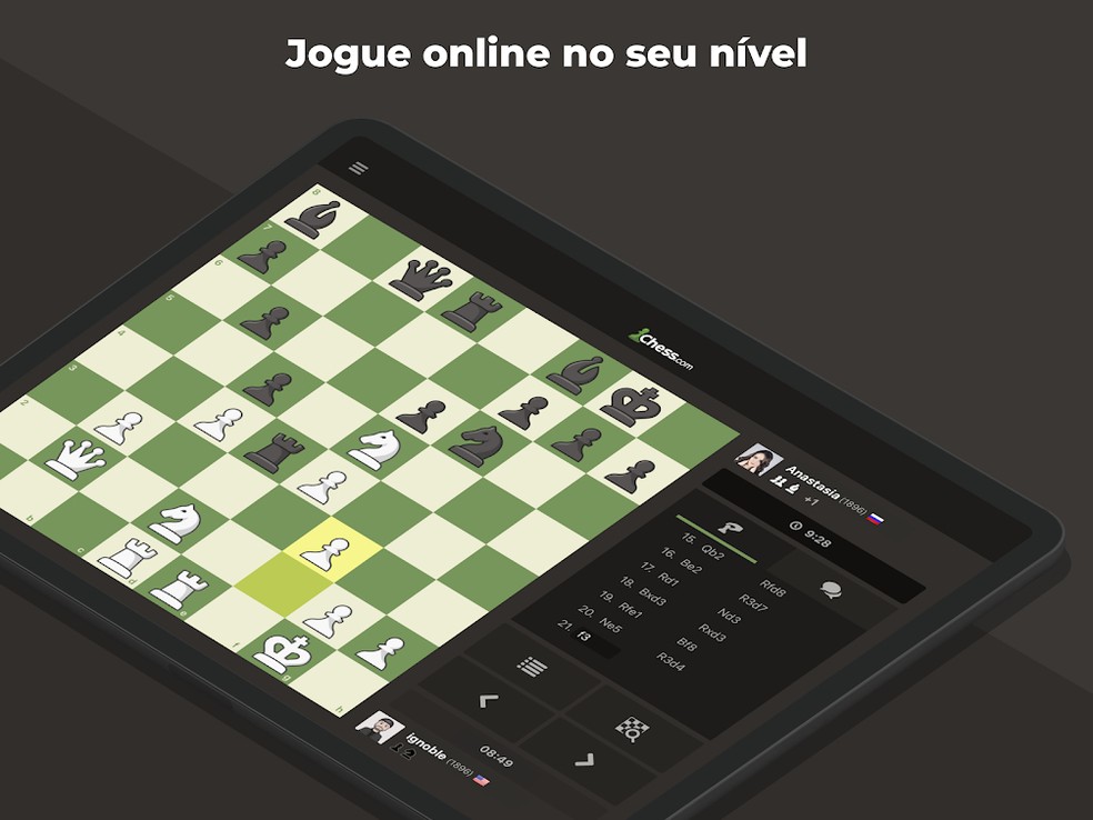 Xadrez - Jogar e Aprender está disponível gratuitamente para Android e iOS — Foto: Chess.com/Google Play