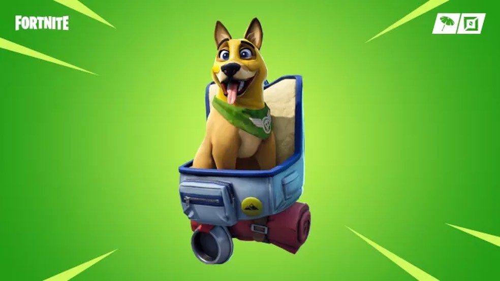 Gunner, um reskin do cachorrinho Bonesy — Foto: Divulgação/Epic Games