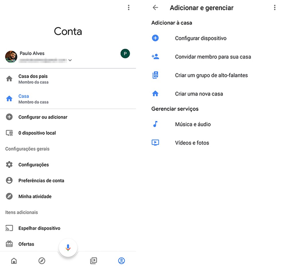 App Google Home é central de gerenciamento para Chromecast — Foto: Reprodução/Paulo Alves