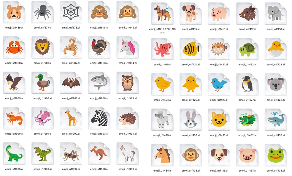Emojis de animais serão modernizados no Android 11 — Foto: Reprodução/9to5Google