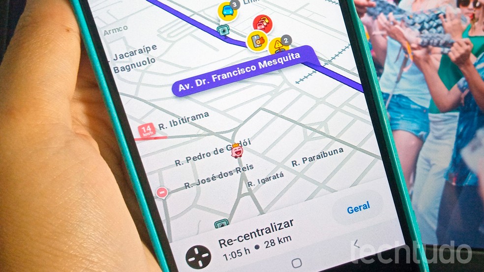 Waze mostra a rota mais rápida, evitando trânsito e acidentes — Foto: Flávia Fernandes/TechTudo