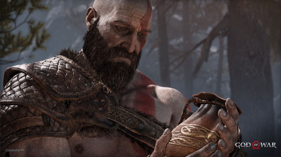 God of War conta a história de Kratos em uma nova jornada com seu filho Atreus na mitologia nórdica — Foto: Reprodução/Steam