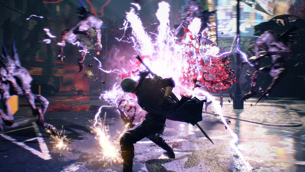 Devil May Cry 5 tem três personagens jogáveis, cada um com um estilo de luta e poderes distintos — Foto: Divulgação