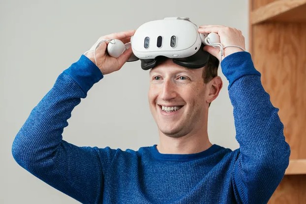 Mark Zuckerberg com Meta Quest 3