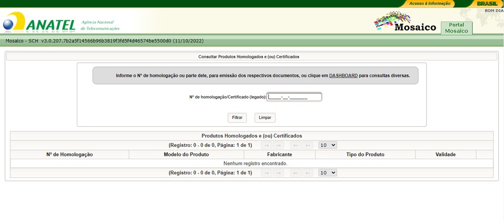 É possível consultar o número de homologação da TV Box no site da Anatel — Foto: Reprodução/Vitória Bernardes