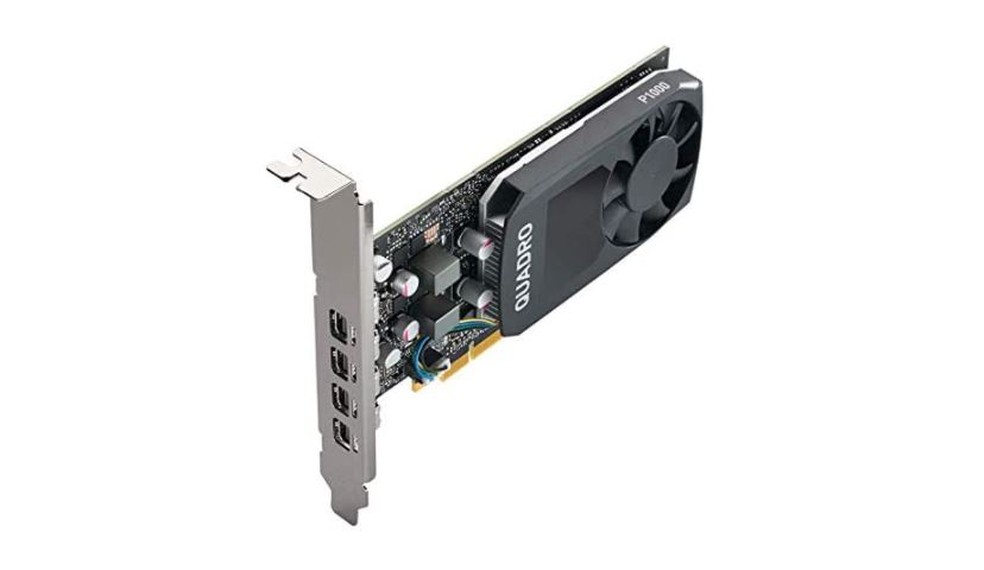 Nvidia Quadro P1000 conta com quatro saídas Mini DisplayPort — Foto: Divulgação/PNY