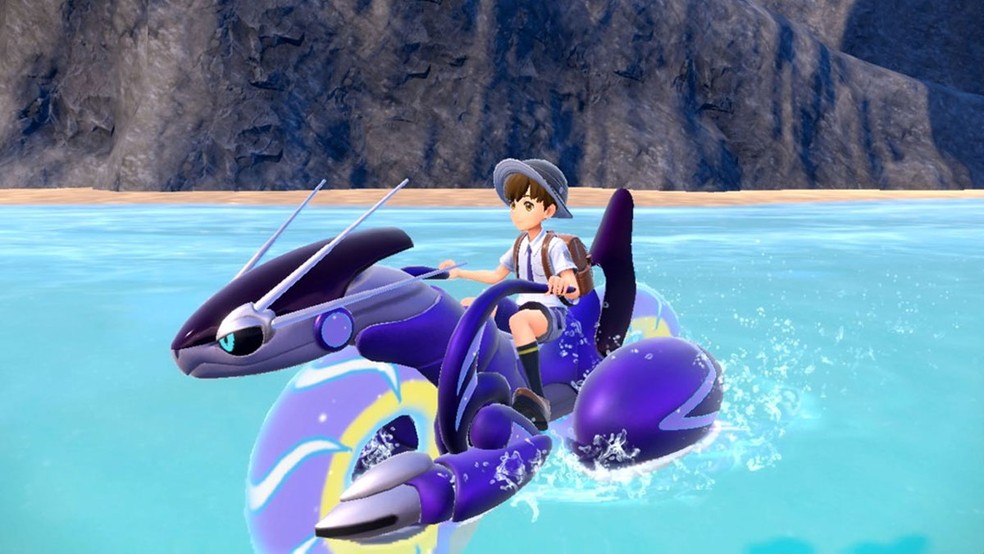 Pokémon Scarlet e Violet fornecem os Pokémon lendários Koraidon ou Miraidon como montaria para ajudar na exploração do mundo aberto — Foto: Reprodução/The Pokémon Company