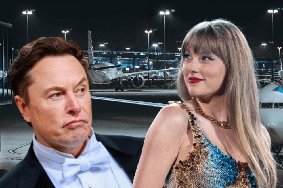 Elon Musk e Taylor Swift têm voos compartilhados por jovem — Foto: Reprodução/TechTudo