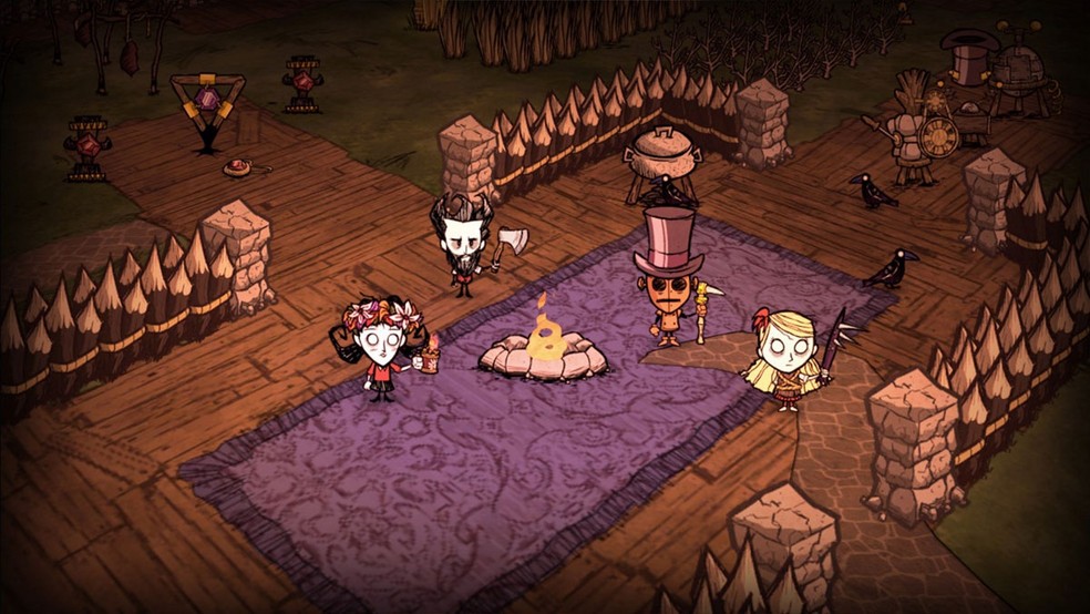 Don't Starve Together traz o desafiador jogo de sobrevivência em uma versão multiplayer independente do original, mas semelhante em conteúdo — Foto: Reprodução/Microsoft Store