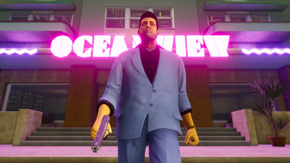 GTA: Vice City – The Definitive Edition está entre os principais jogos para assinantes da PS Plus Extra e Deluxe de outubro — Foto: Divulgação/Rockstar