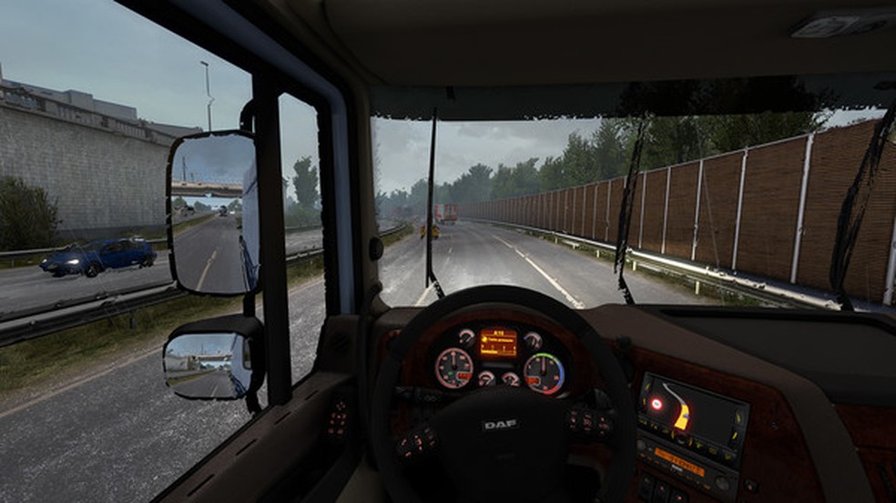 Euro Truck Simulator 2 leva o player em uma jornada pelas estradas europeias — Foto: Reprodução/Steam