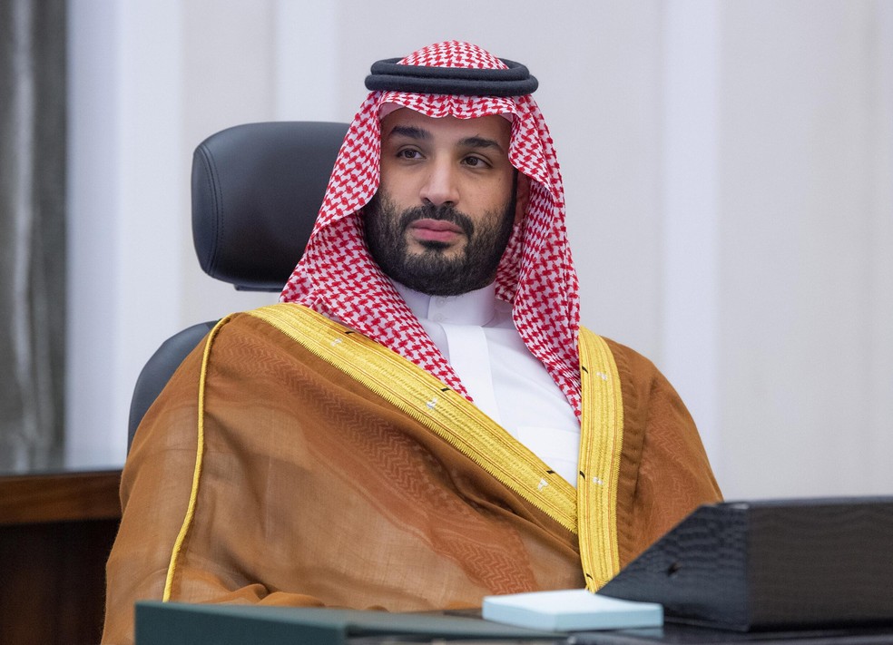 O príncipe herdeiro da Arábia Saudita, Mohammed bin Salman — Foto: Bandar Aljaloud/AP