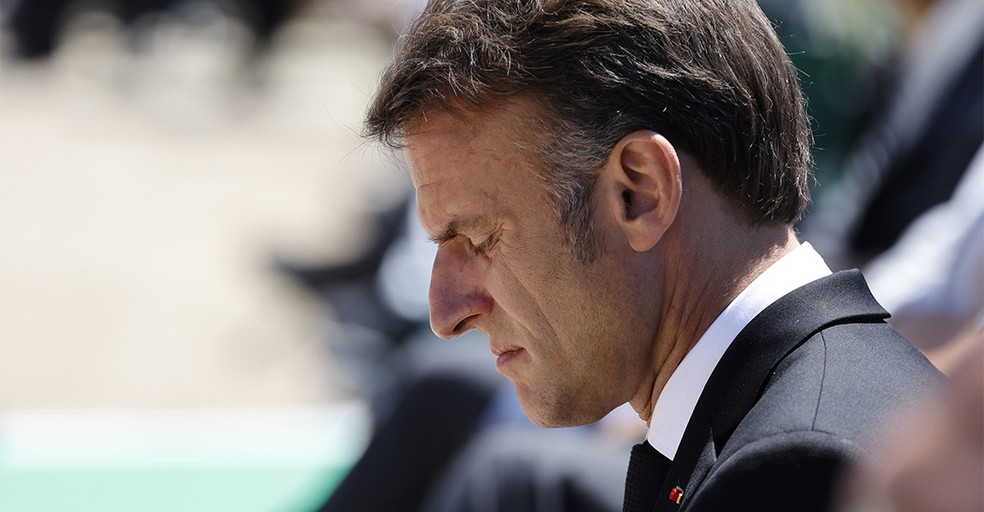 Presidente da França, Emmanuel Macron — Foto: Ludovic Marin/AP