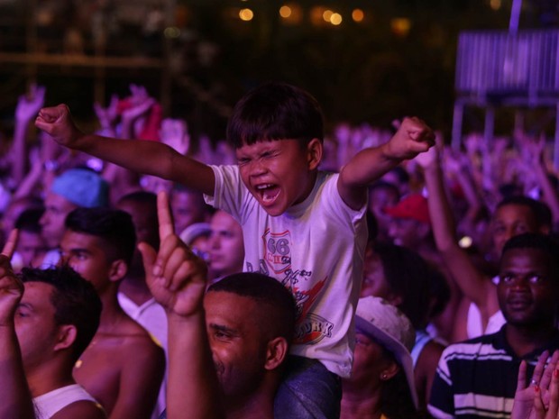 Público lota a praia da Copacabana e assiste ao show de Nando Reis (Foto: Rodrigo Gorosito/G1)