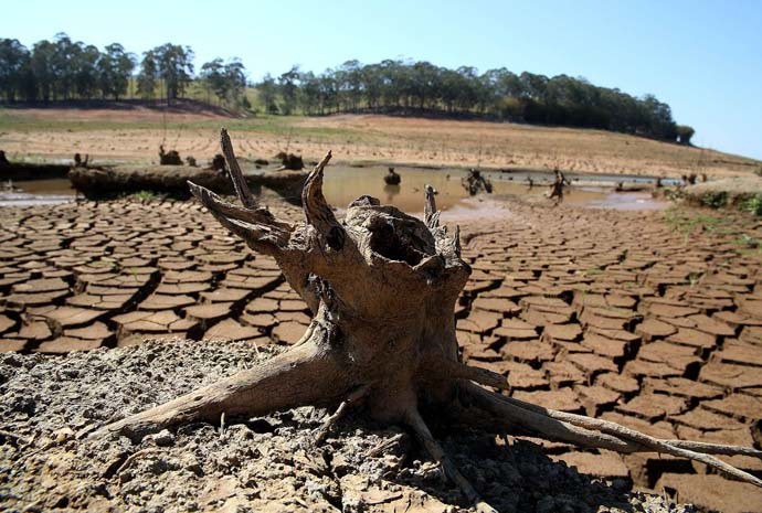 Seca na represa Jaguari