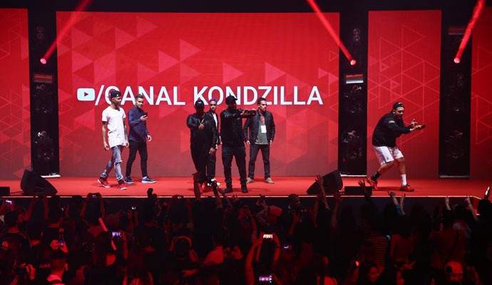 MC Bin Lade e a turma do Kondzilla na YouTube FanFest Brasil 2016