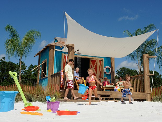 Há 20 cabanas privadas para aluguel na Castaway Cay para uma experiência mais exclusiva (Foto: Kent Phillips/Divulgação)