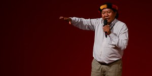 No encerramento, líder ianomâmi relata ameaças de morte (Flavio Moraes/G1)