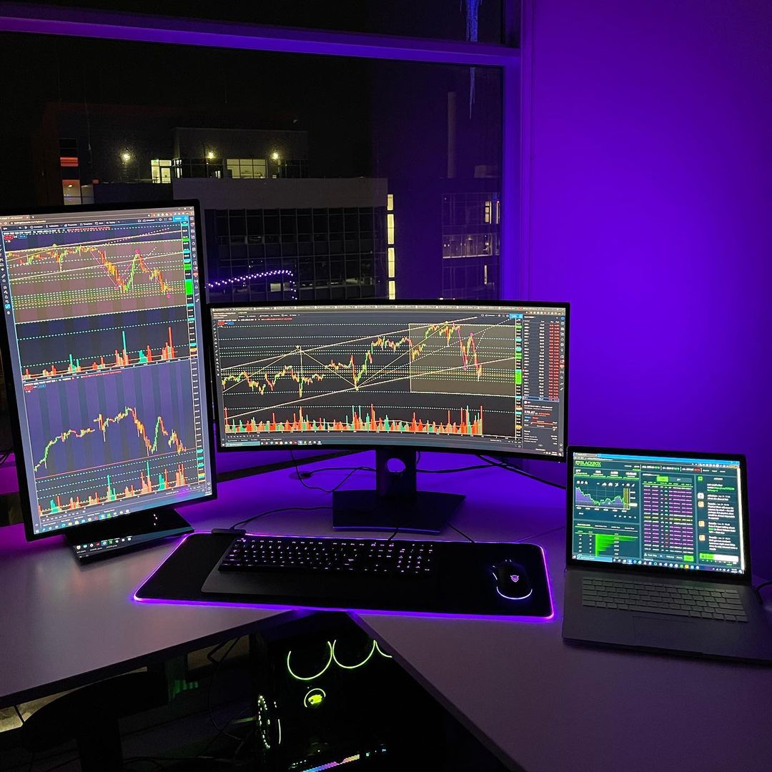 Gráfico de TradingView en @unraveltrading de Instagram