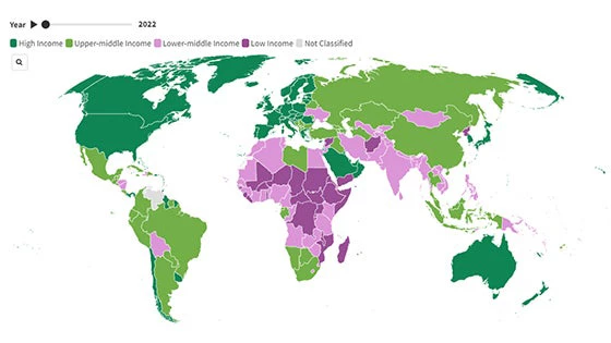 Income classification map