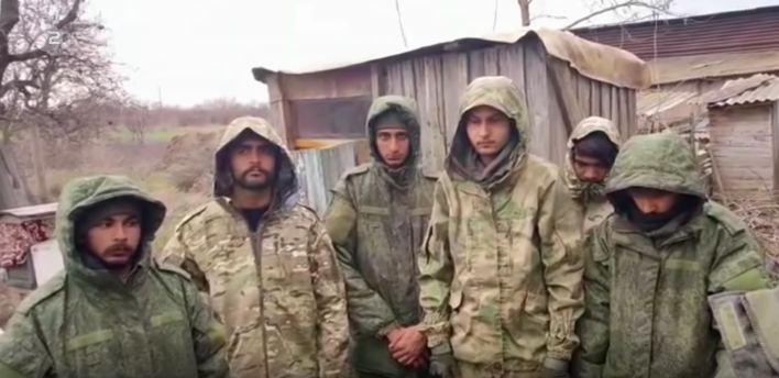 Indian recruits by Russian army ZDF | Source: Screenshot from ZDF report https://www.zdf.de/politik/frontal/ukrainekrieg-inder-fuer-putin-an-der-front-russland-100.html