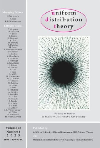 Uniform distribution theory's Cover Image