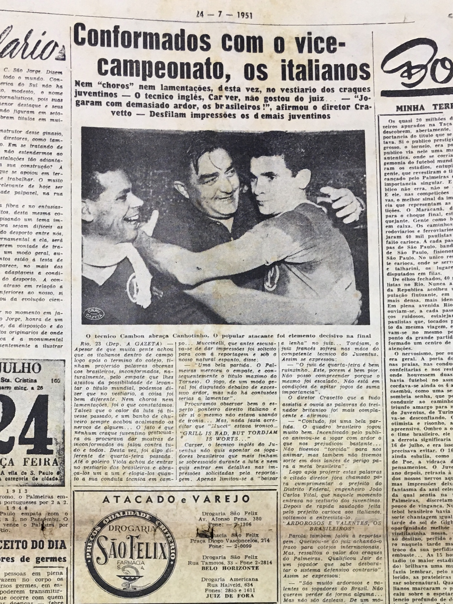 Página do jornal A Gazeta Esportiva