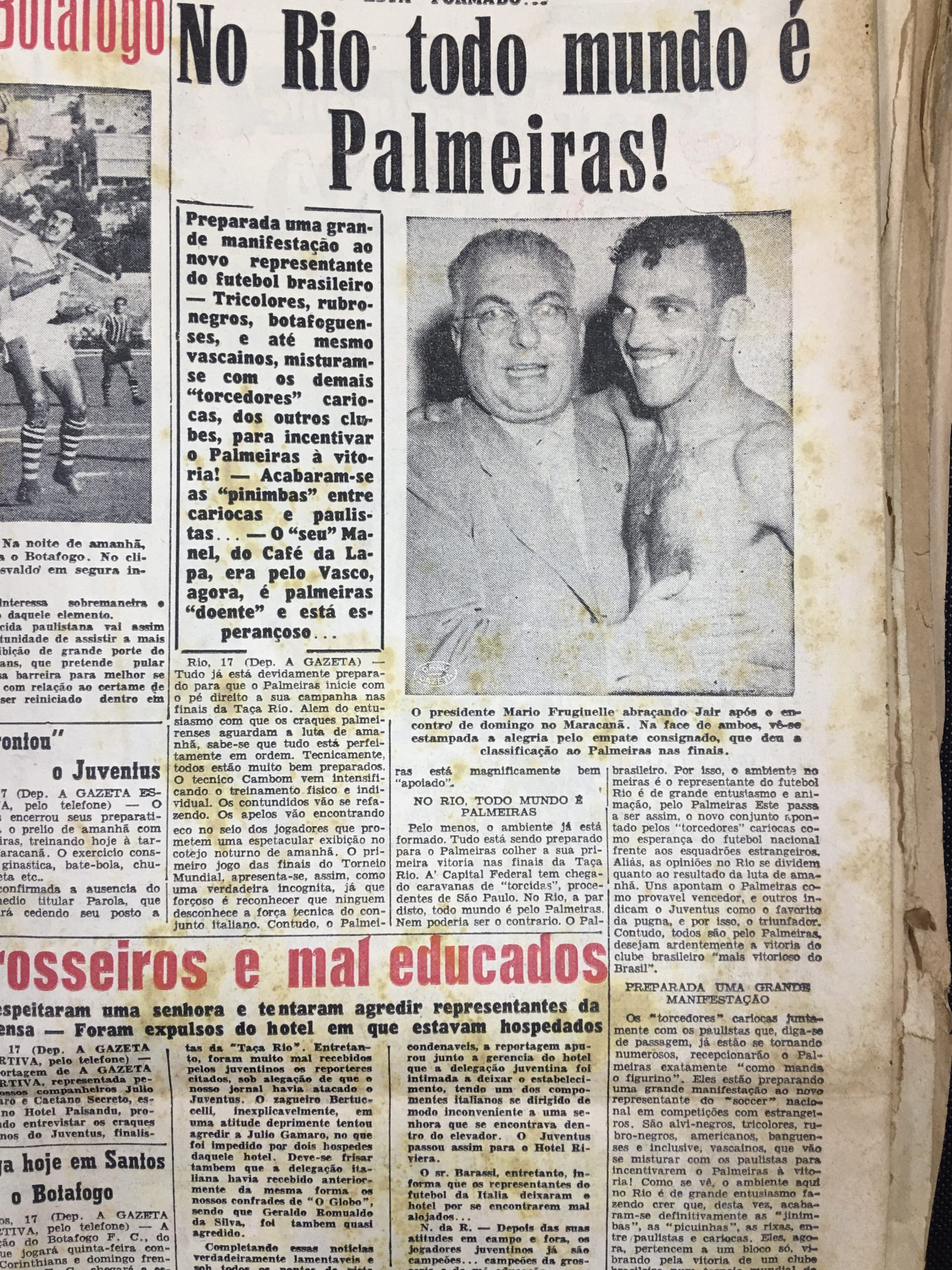 Página do jornal A Gazeta Esportiva