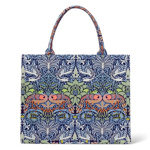 William Morris Peacock and Dragon Oversize Structured Tote