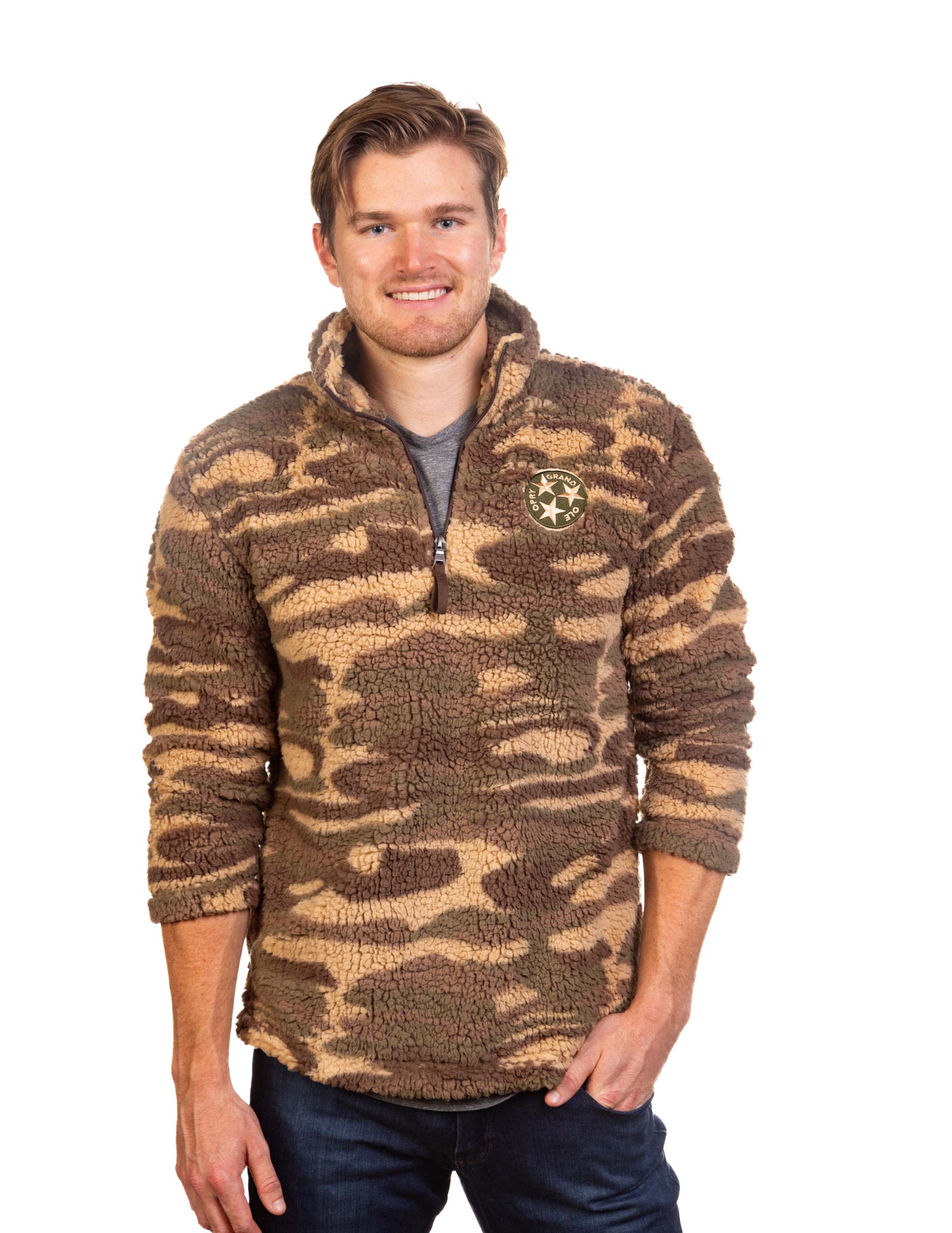 Opry Camo Sherpa Quarter Zip Pullover