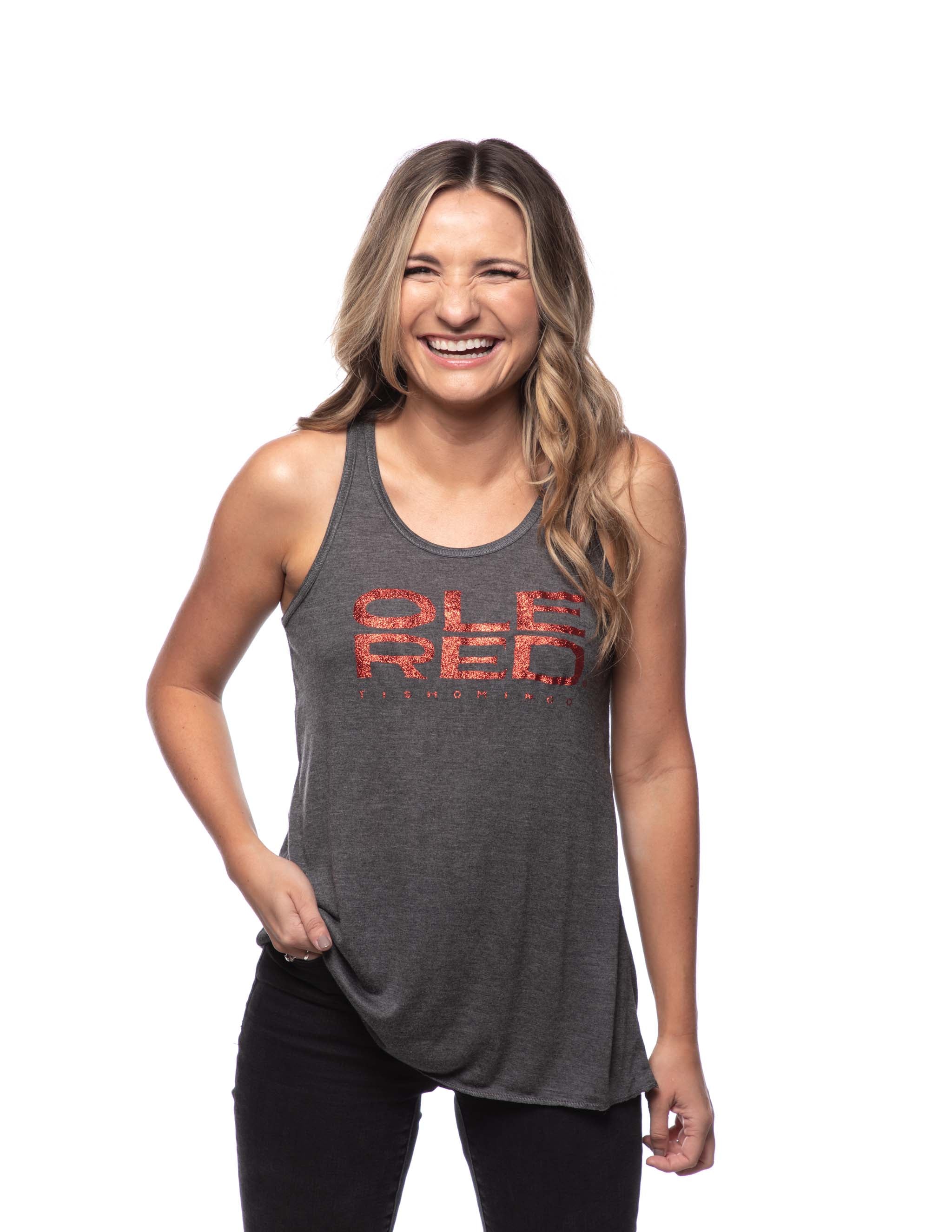 Ole Red Women's Glitter Logo Tank Tishomingo