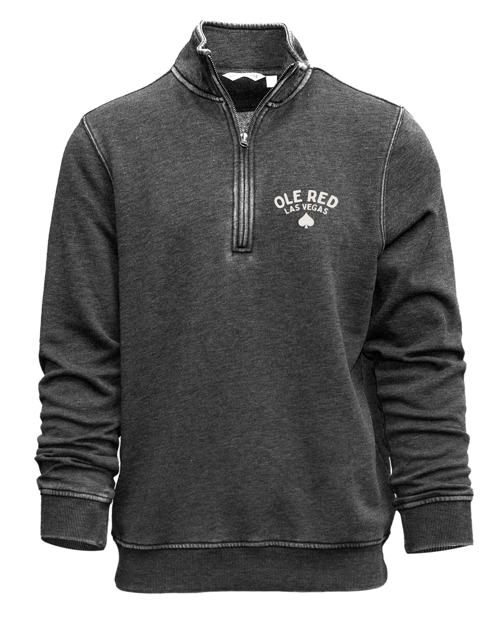 Ole Red Vegas Spade Quarter Zip Pullover