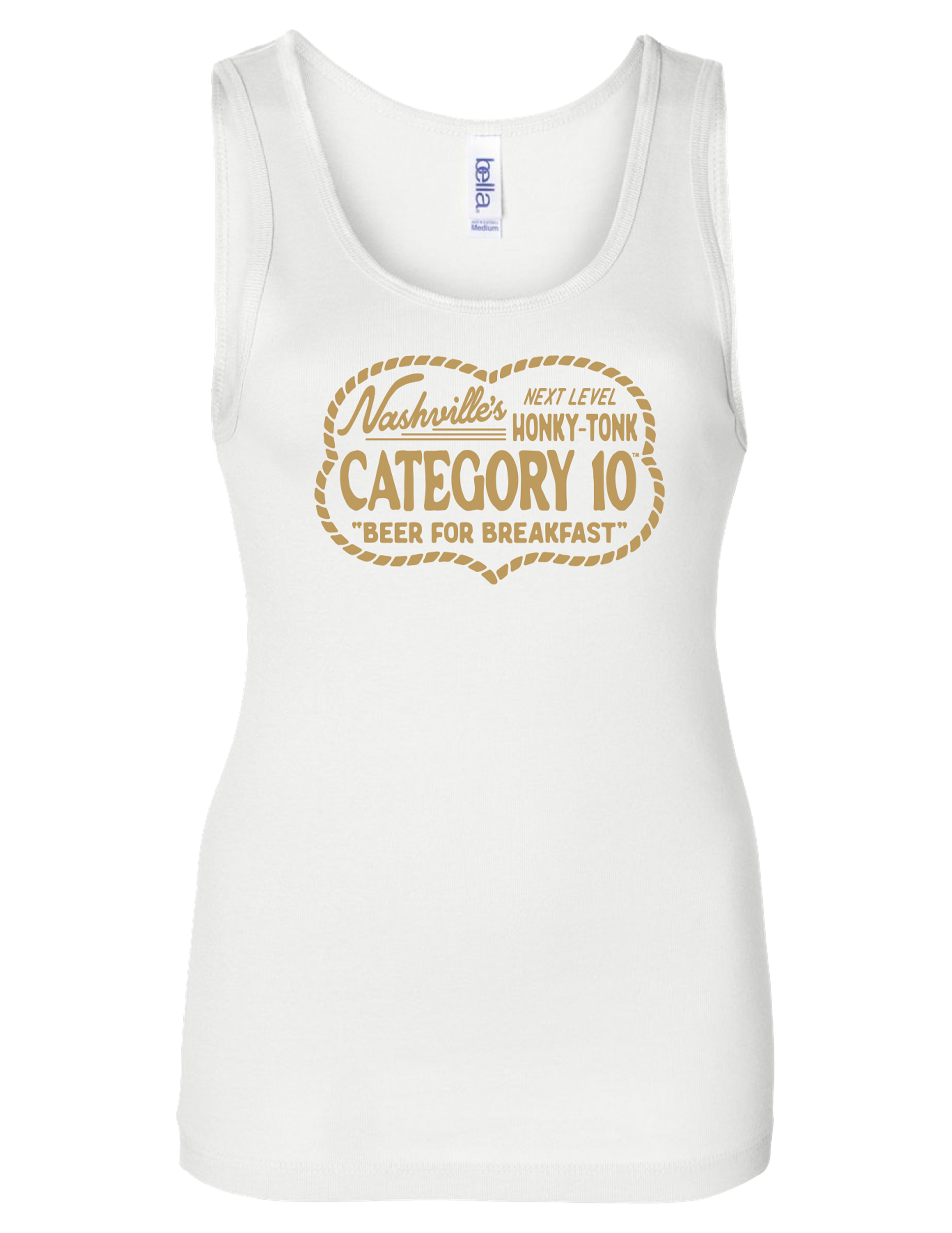 Category 10 Nashville Beer For Breakfast Ribbed Women's  Tank