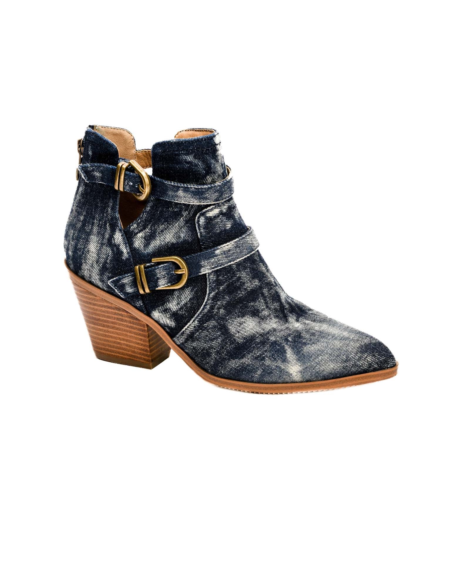 Girls Night Washed Denim Ankle Boot by Corkys