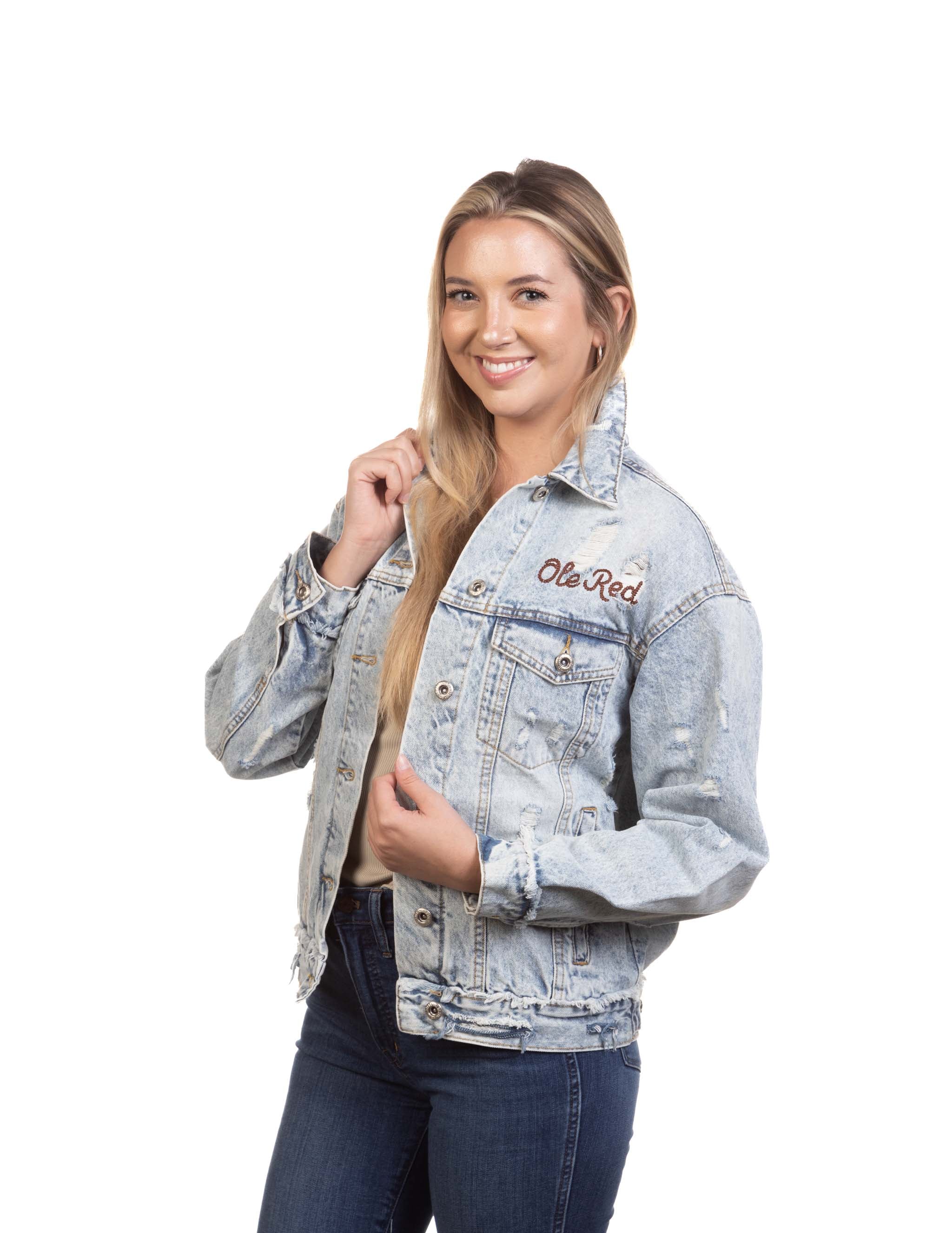 Ole Red Whiskey Business Patch Denim Jacket