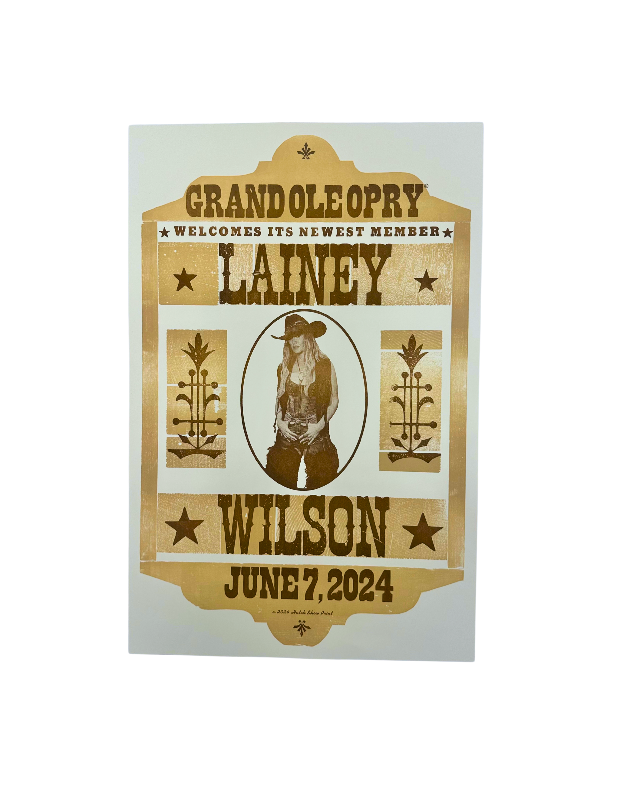 Lainey Wilson Official Opry Induction Hatch Show Print