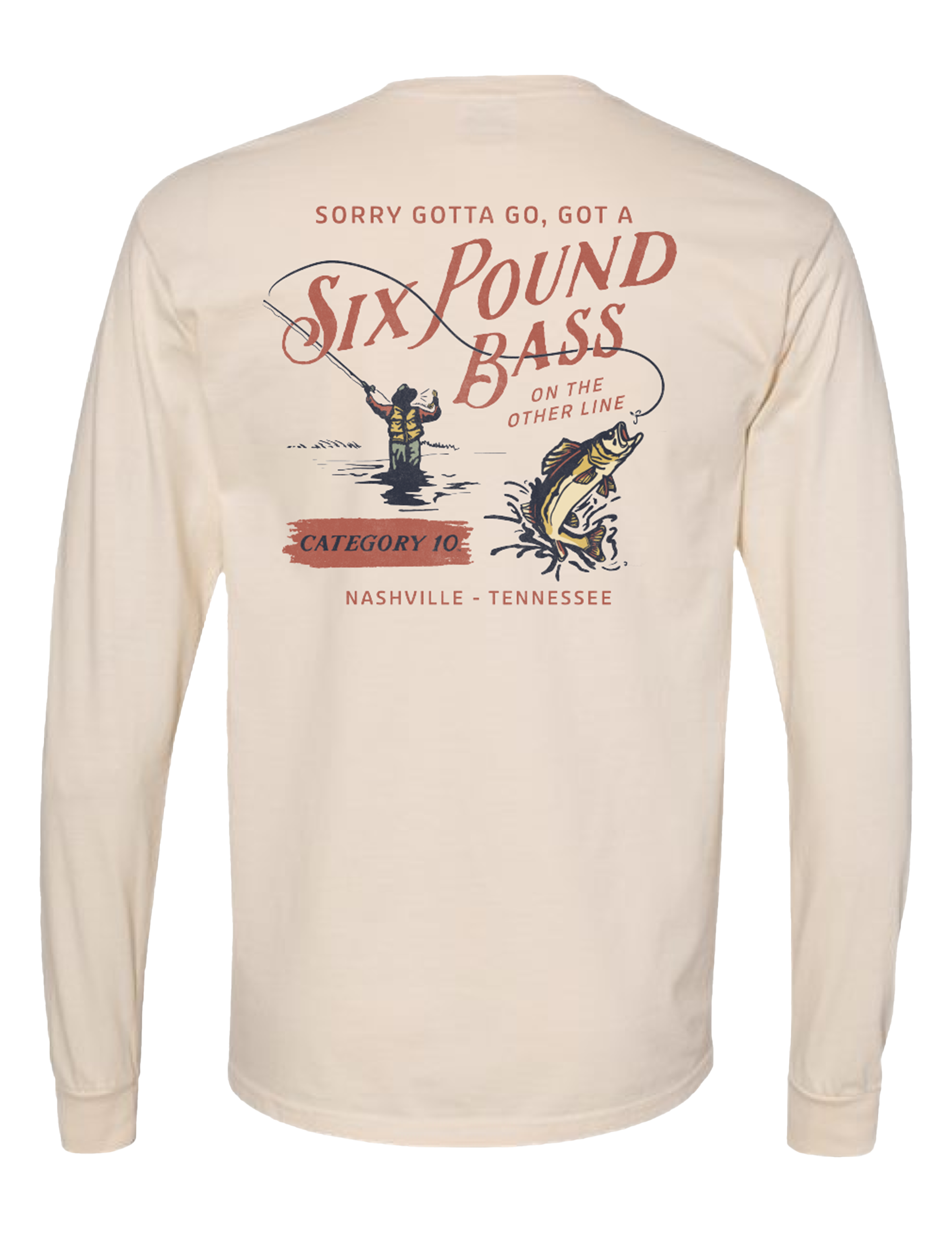 Category 10 Six Pound Bass Long Sleeve T-Shirt