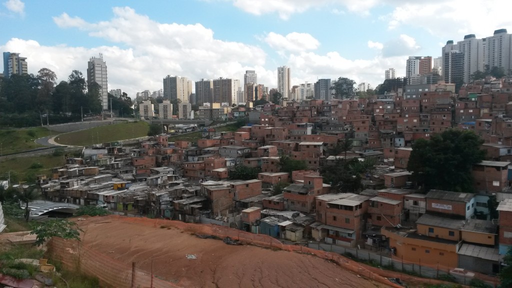 Favela de Paraisópolis, na zona sul da capital paulista. Foto: Léo Arcoverde/Fiquem Sabendo